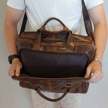 Crete Leather Laptop Bag