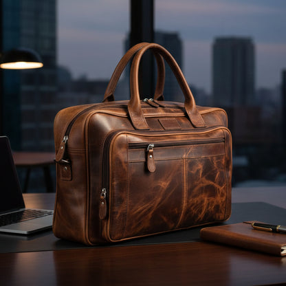 Crete Leather Laptop Bag