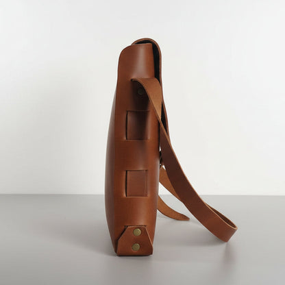 Classic Leather Messenger Bag