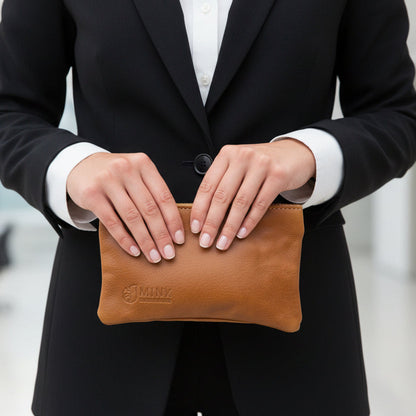 Leather Make up Bag with Luxury Gold Hand Cream