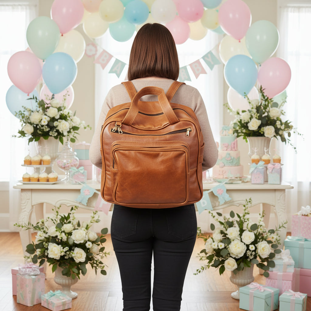 The Coney – Leather Nappy & Travel Bag