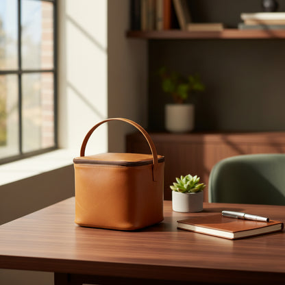 Kindle Box Genuine Leather Picnic & Lunch Box