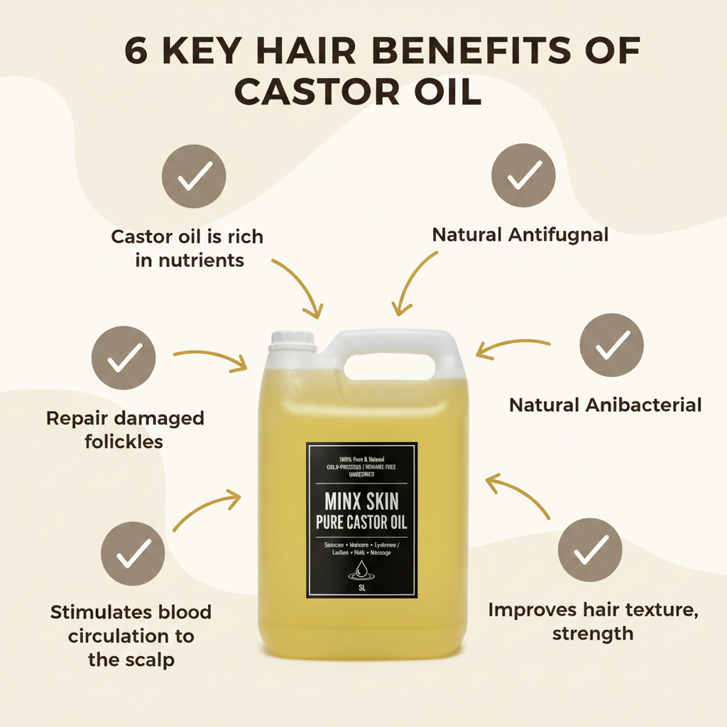 Pure Castor Oil - Cold-Pressed, Hexane-Free