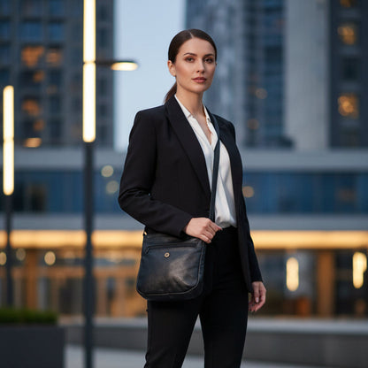 Huxley Black XL Crossbody Bag