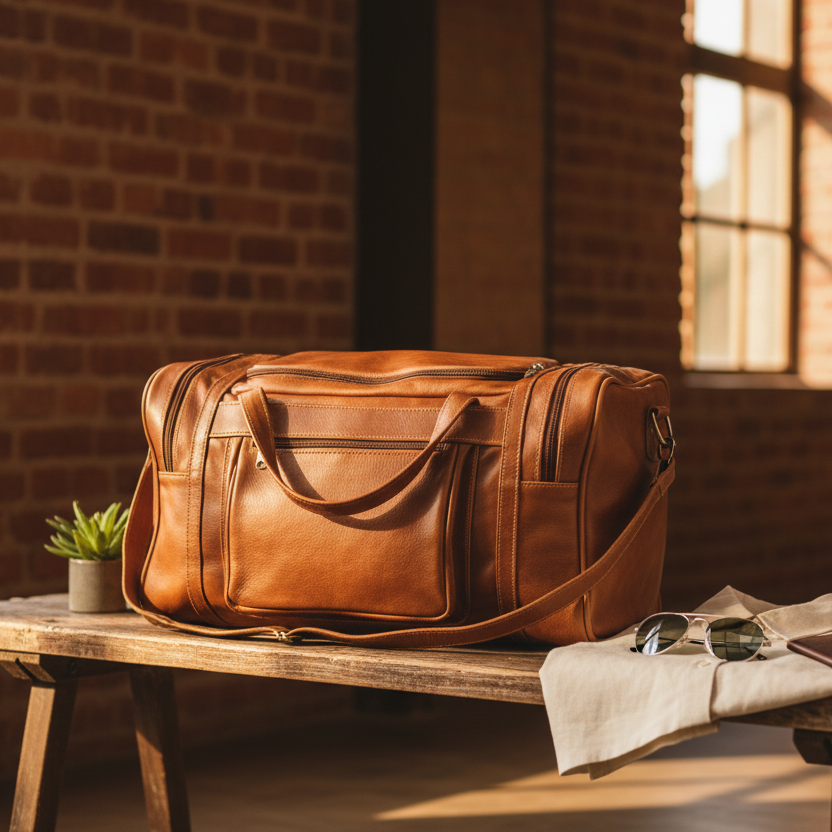 Bentley Leather Duffle Bag