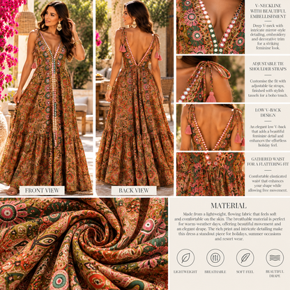 Olive Rose Paisley Maxi Dress
