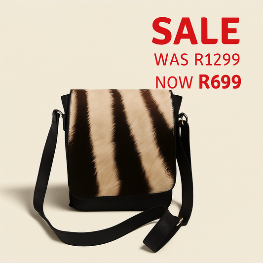 Zebra with  Flap Slingbag