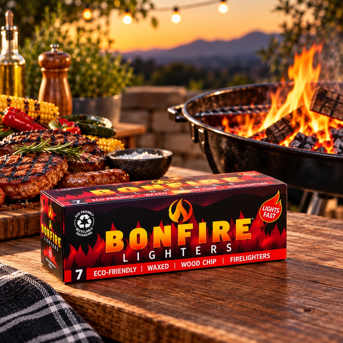 Bonfire Firelighters – Waxed Woodchip Fire Starters