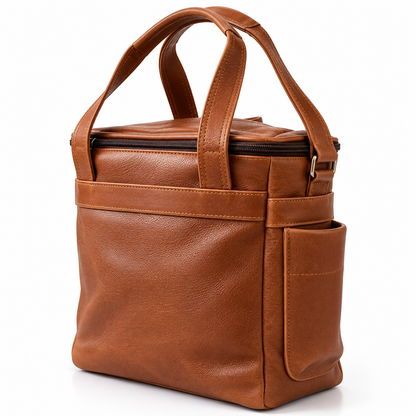 Genuine Leather Gym & Meal Prep Bag – Training, Fitness & Everyday Carry