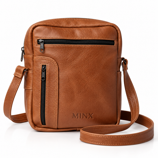 The Traveller Genuine Leather Sling Bag – Unisex Leather Crossbody Bag