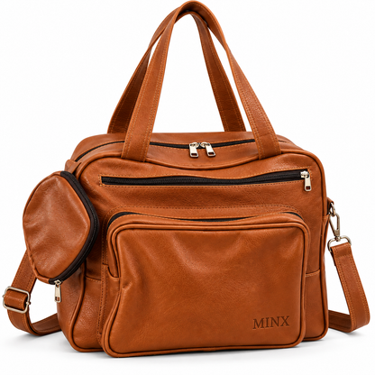 The Coney Genuine Leather Nappy Bag – Luxury Baby & Travel Backpack