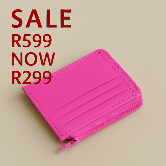 Dinki Pink Leather Card Holder