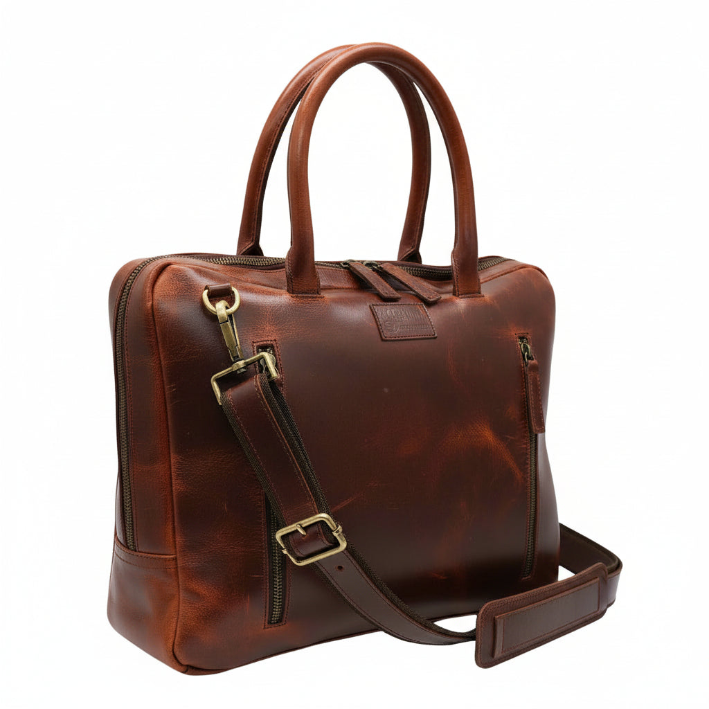 Ibiza Isle Leather Laptop Bag