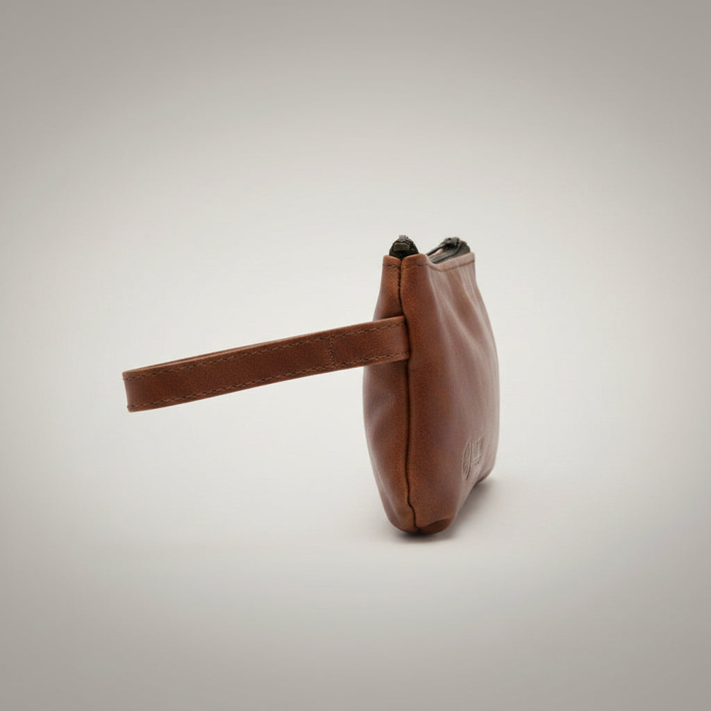 Leather Make up Bag with Hand cream and Lip ice