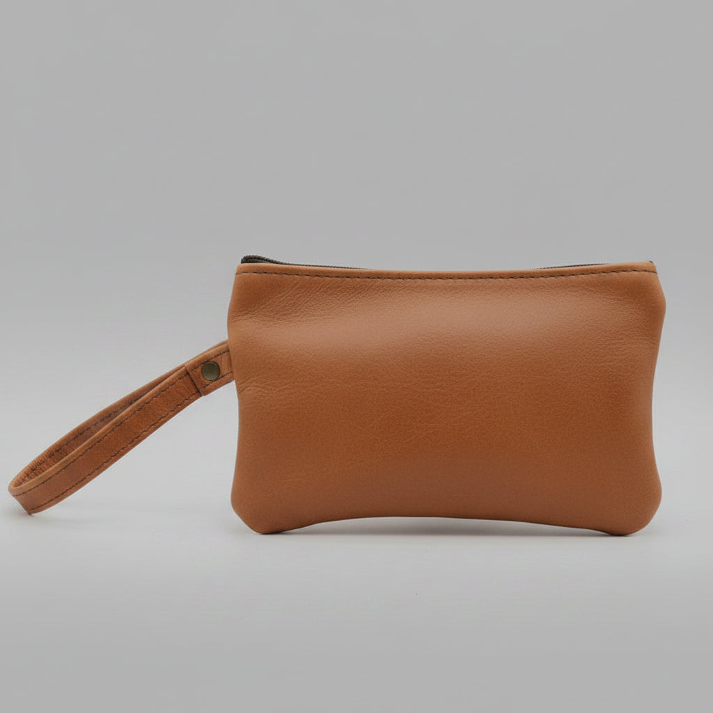 Leather Make up Bag with Hand cream and Lip ice