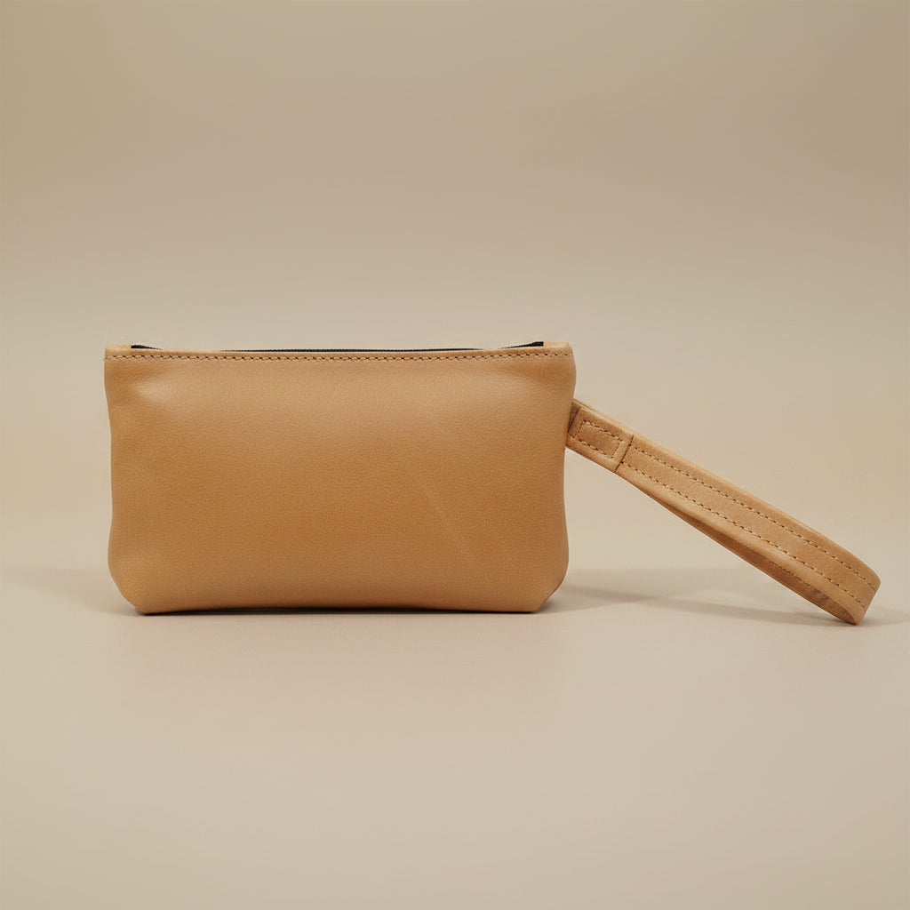 Leather Make up Bag with Hand cream and Lip ice