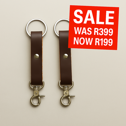 His & Her's Leather Key Rings