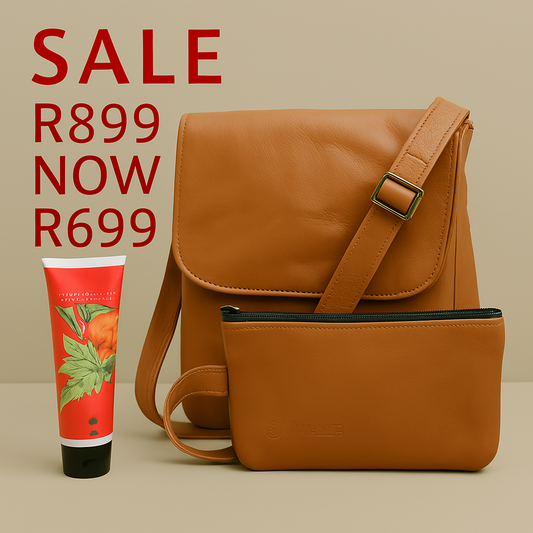 Huxley Leather Hand Bag and Bodywash