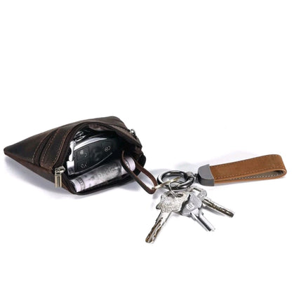 Unisex Leather Key and Card Holder