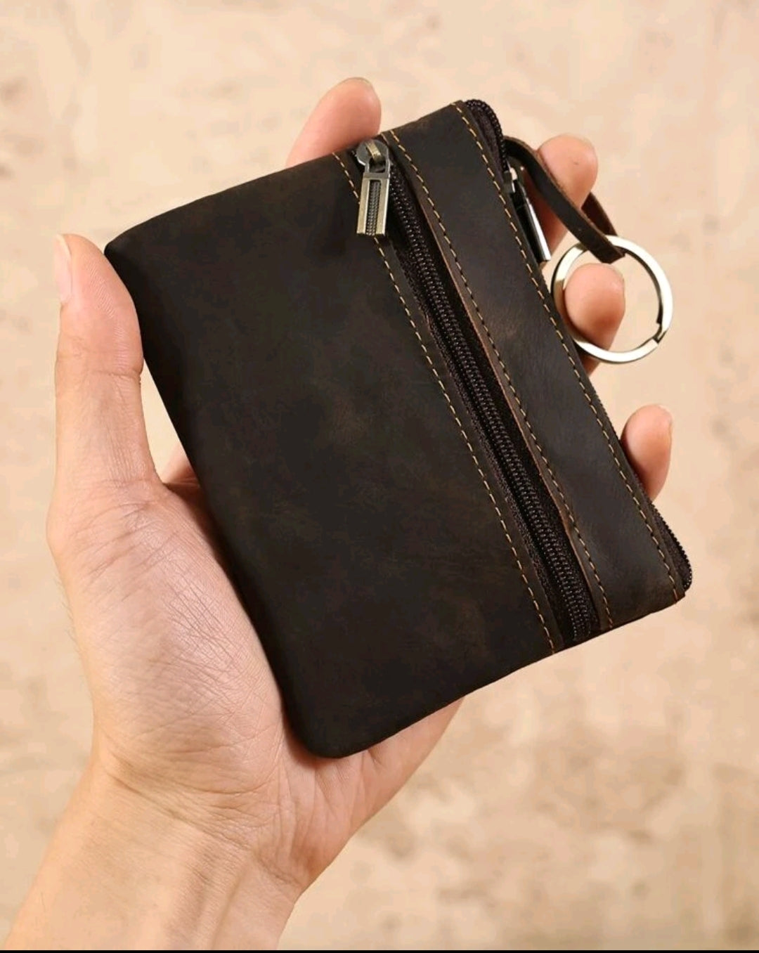 Unisex Leather Key and Card Holder