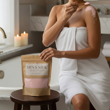 Silky Glutathione and Peach Salt Body Scrub