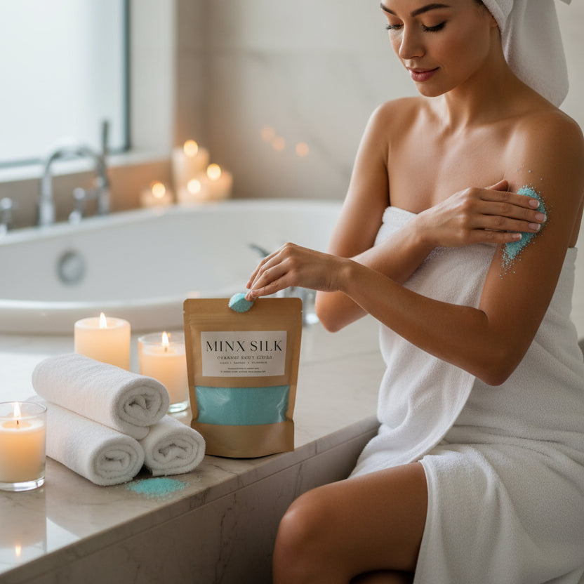 Silky Coconut and Peppermint  Bath Salt Scub