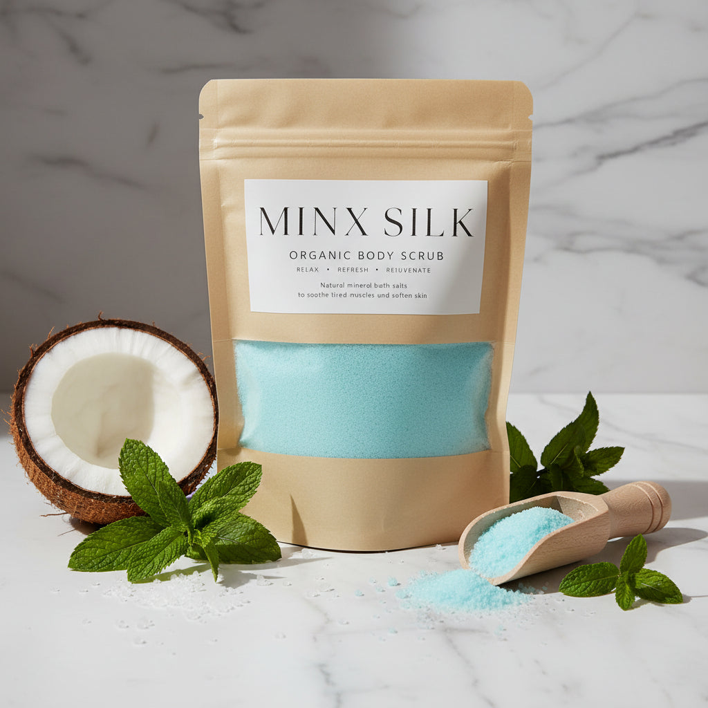 Silky Coconut and Peppermint  Bath Salt Scub