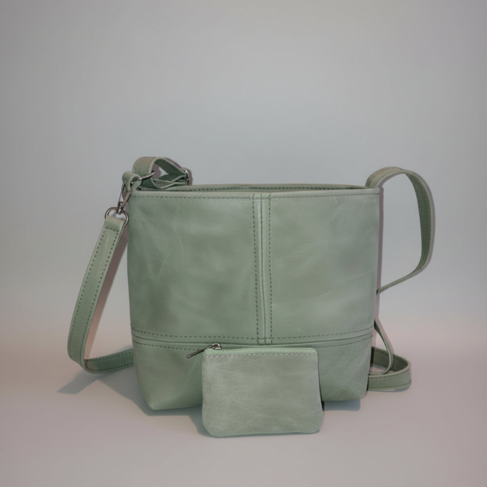 Green Leather Sling Bag Combo