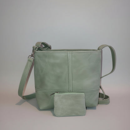 Green Leather Sling Bag Combo