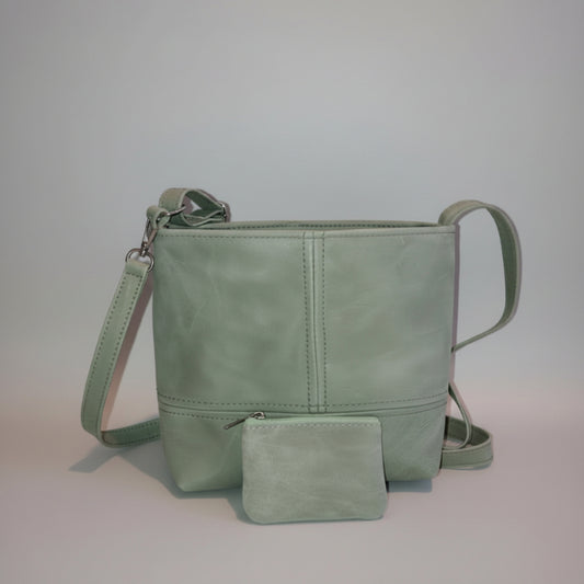 Green Leather Sling Bag Combo