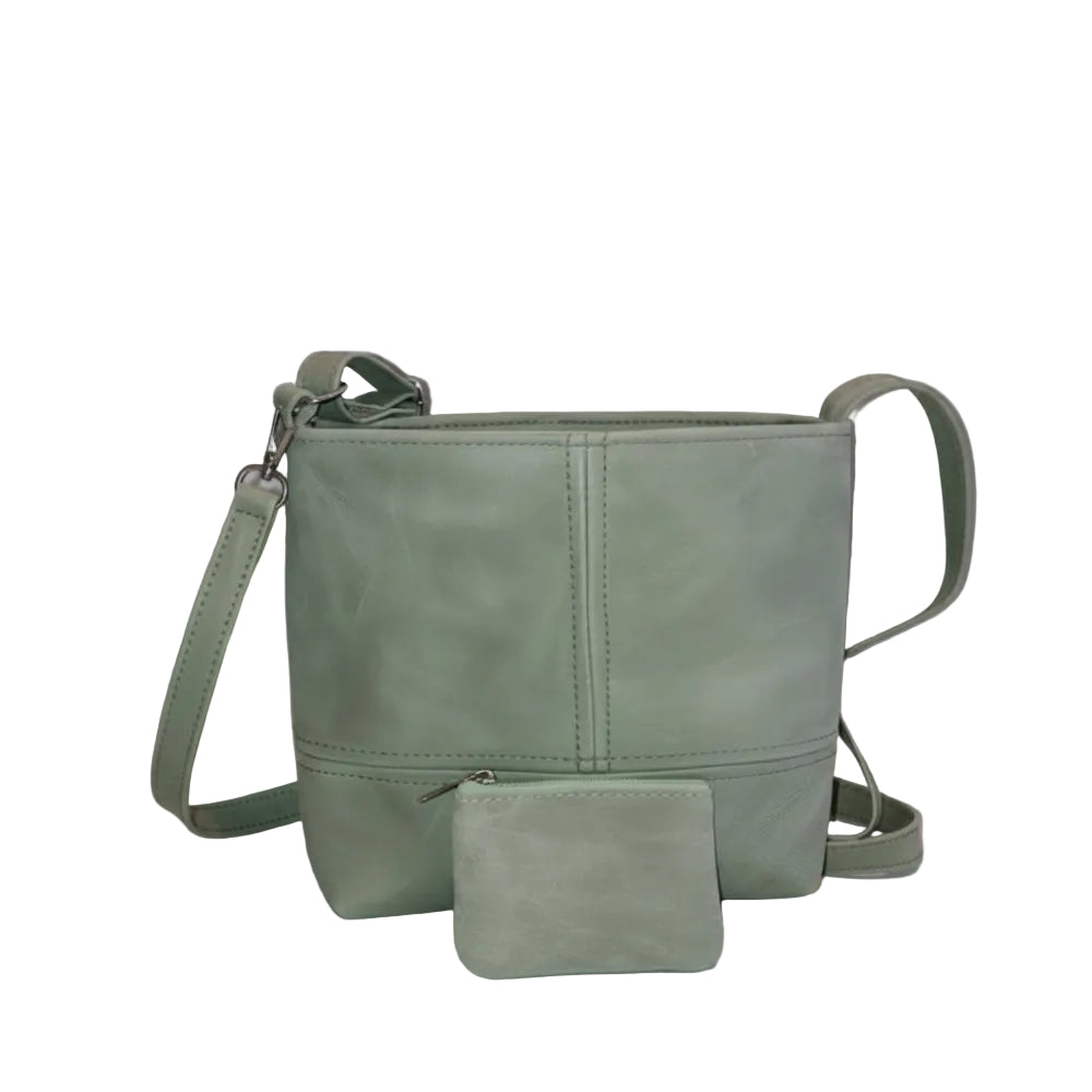 Green Leather Sling Bag Combo