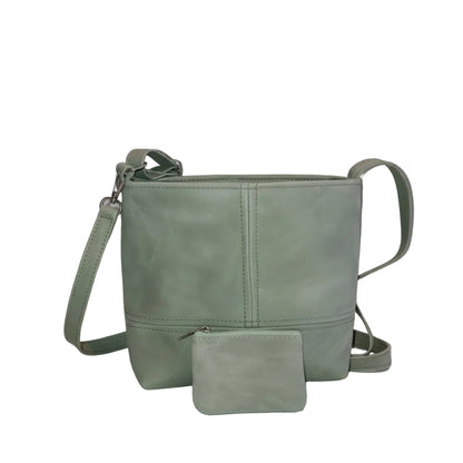 Green Leather Sling Bag Combo