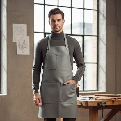 Premium Leather Apron Grey