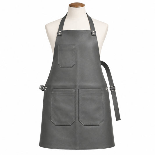 Premium Leather Apron with Adjustable Neck and Waist