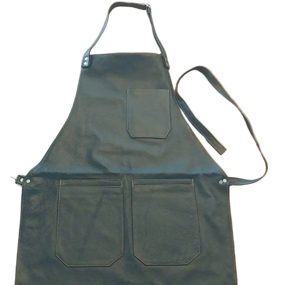 Premium Leather Apron Forest Green