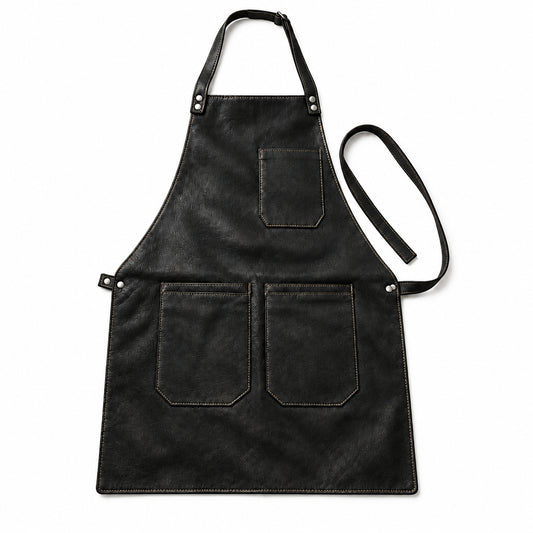 Leather Waiter Apron – Genuine Leather with Adjustable Neck and Waist
