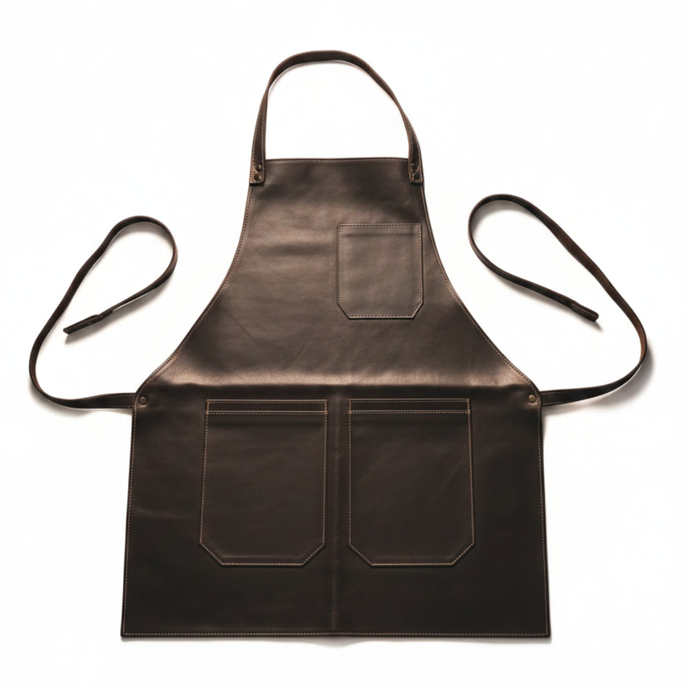 Premium Leather Apron Forest Green