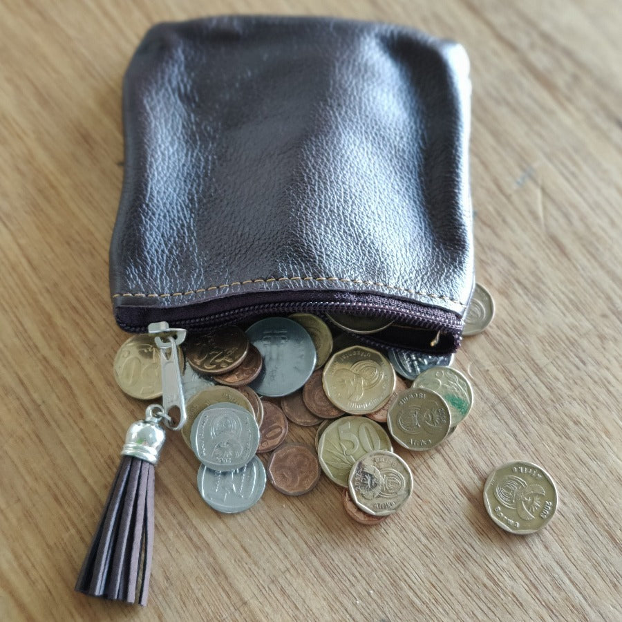 Mens & Ladies | SMALL Soft REAL Leather Coin Purse - Key Case | TWO Zips |  eBay