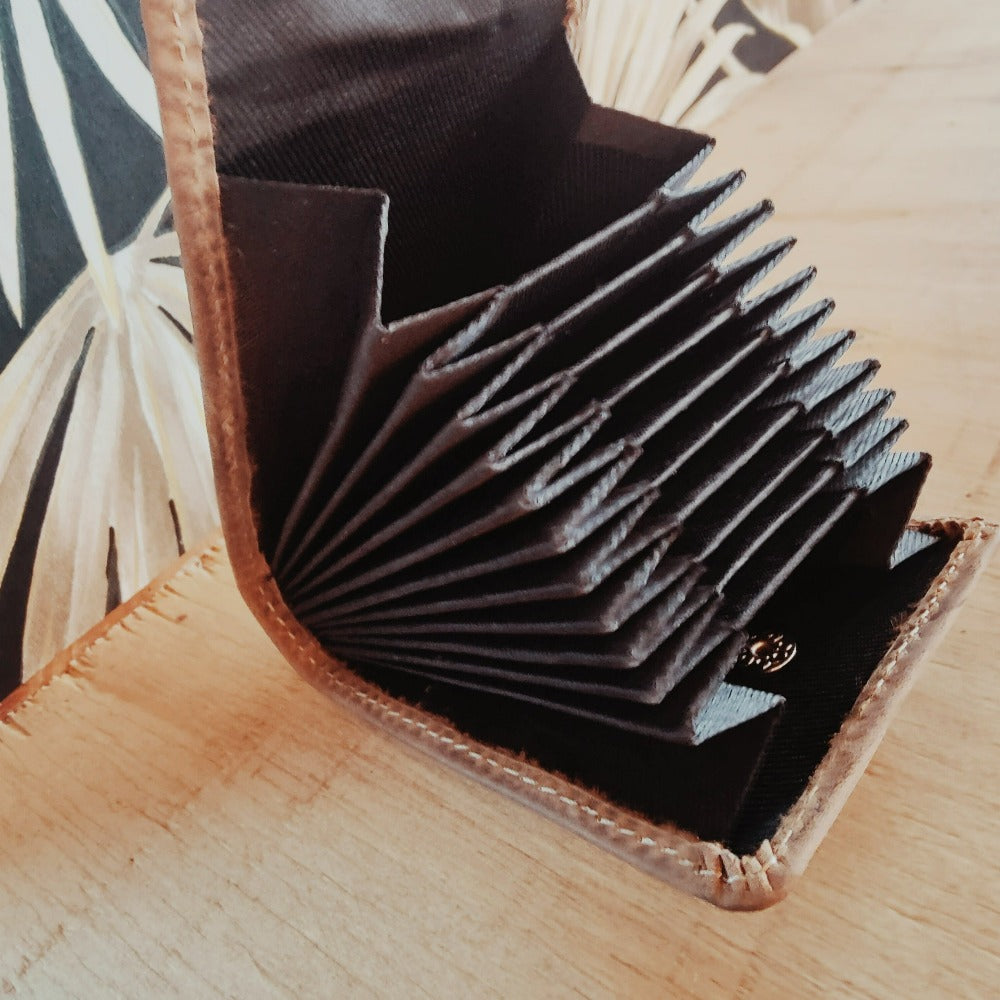 Concertina Leather  Card Holder