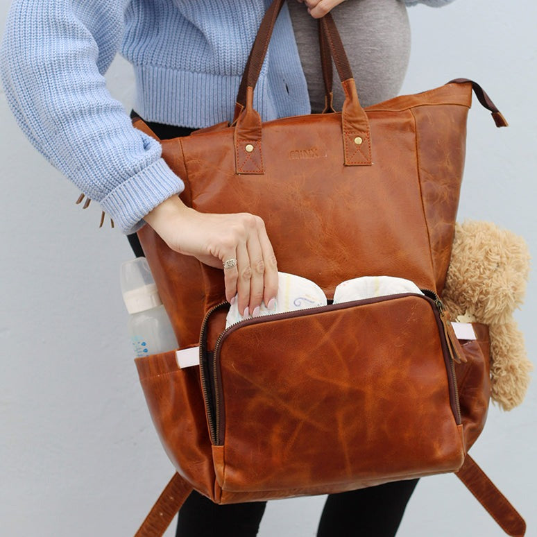 Genuine leather nappy bags online