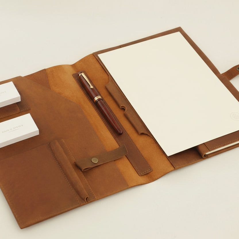 Multifunctional Leather Business Folder