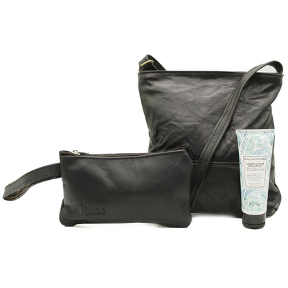 Gift Set Bag Black Leather Combo