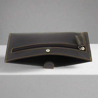 Sleek Red Leather Ladies Wallet