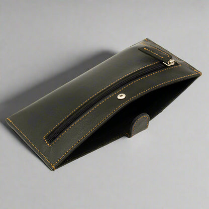 Sleek Red Leather Ladies Wallet