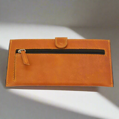 Sleek Red Leather Ladies Wallet