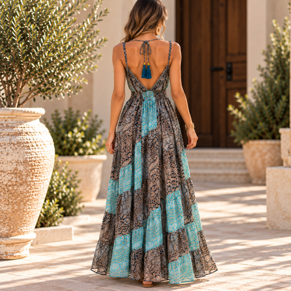 Sapphire Paisley Escape Maxi Dress