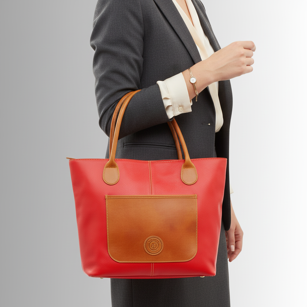 Ruby Leather Handbag