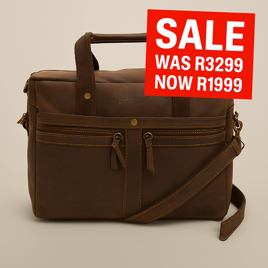 St Tropez Leather Laptop Bag