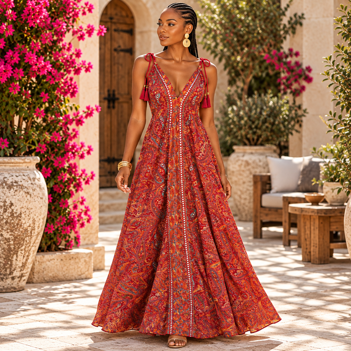 Ruby Paisley Luxe Maxi Dress
