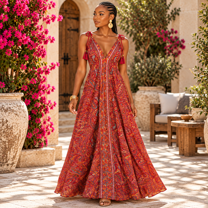 Ruby Paisley Luxe Maxi Dress